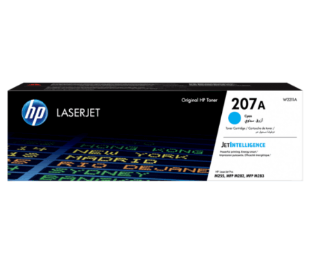 HP 207A Cyan Original LaserJet Toner Cartridge W2211A