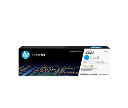 HP 222A Cyan Original LaserJet Toner Cartridge W2221A