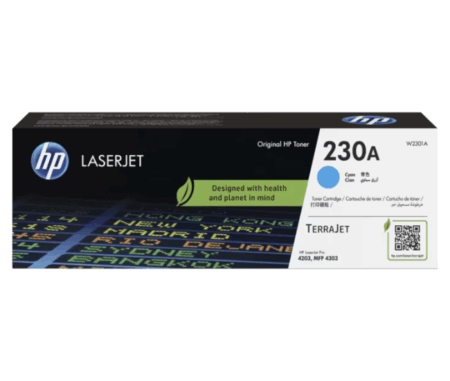 HP 230A Cyan Original LaserJet Toner Cartridge W2301A