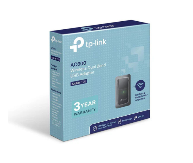 TP-Link AC600 Dual Band USB Adapter - TL-Archer T2U